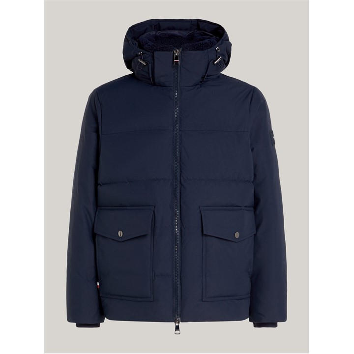 Tommy Hilfiger Men's Blue Rockie Utility Medium Puffer Jacket