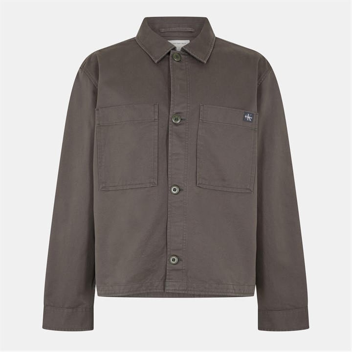 Calvin Klein Jeans Men's Green Ckj Woven Box Overshirt