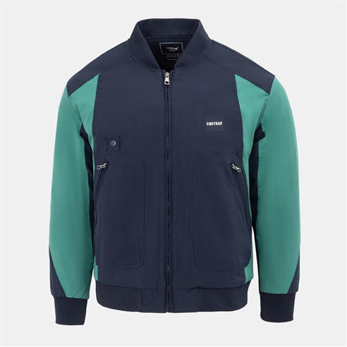 Firetrap - Men's Pad Stand Collar Full Zip Long Sleeve Softshell Jacket