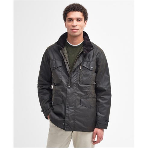 Barbour - Men's Sapper Cotton Concealed Hood Wax Jacket