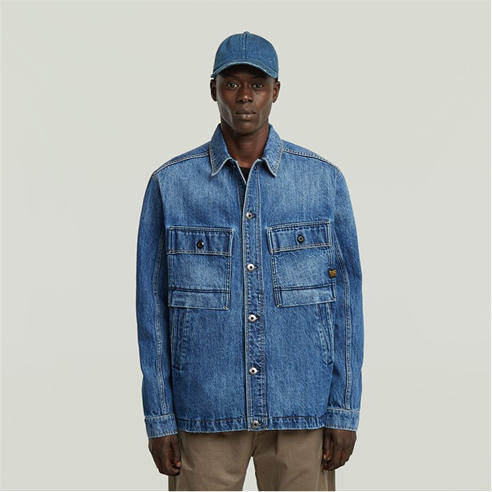 G Star - Men's Mosa Denim Cotton Long Sleeve Overshirt