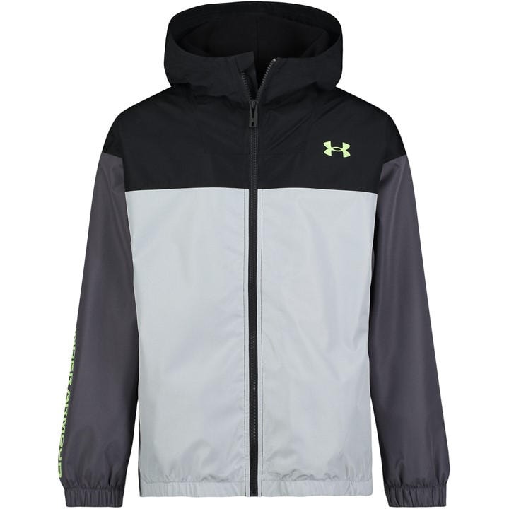Under Armour Boys Black Windbreaker Jacket Juniors Size 11