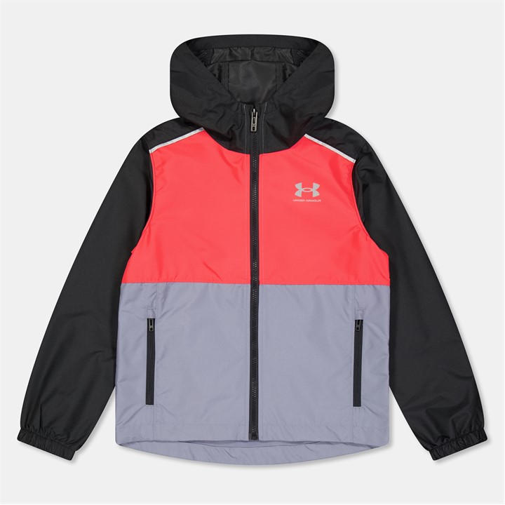 Under Armour Boys Black Windbreaker Jacket Juniors Size 11