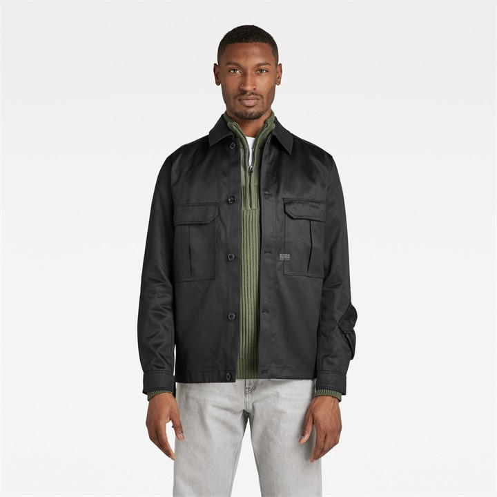 G Star Men's Black Relaxed Overshirt Small