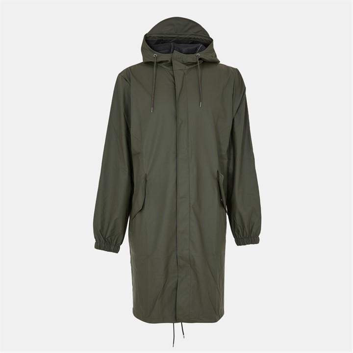 Rains Men's Green Fishtail Parka Small