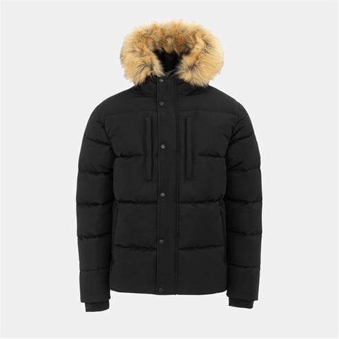 Pretty Green - Men's Pretty's Hooded Long Sleeve Short Puffer Jacket