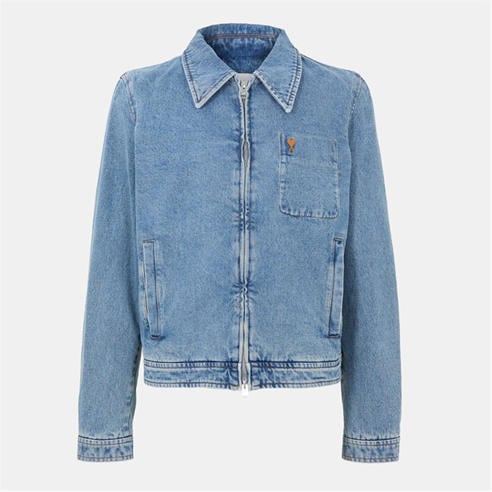 AMI PARIS - Men's Structured Fit Denim Jacket