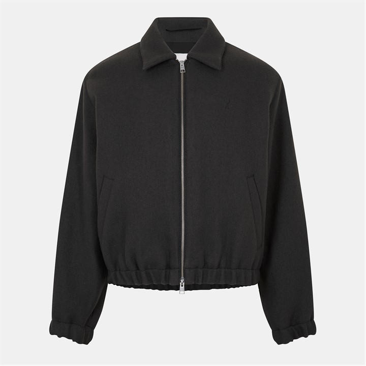 Ami Paris Men's Grey Ami Wool Harrington Sn54 Medium