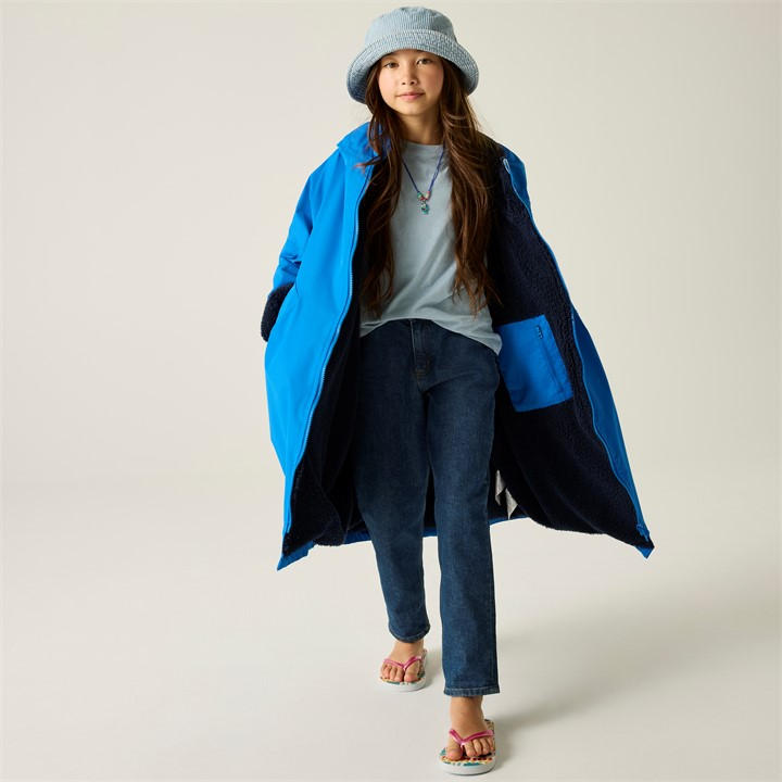 Regatta Unisex Kids Blue Waterproof Robe Juniors Size 7