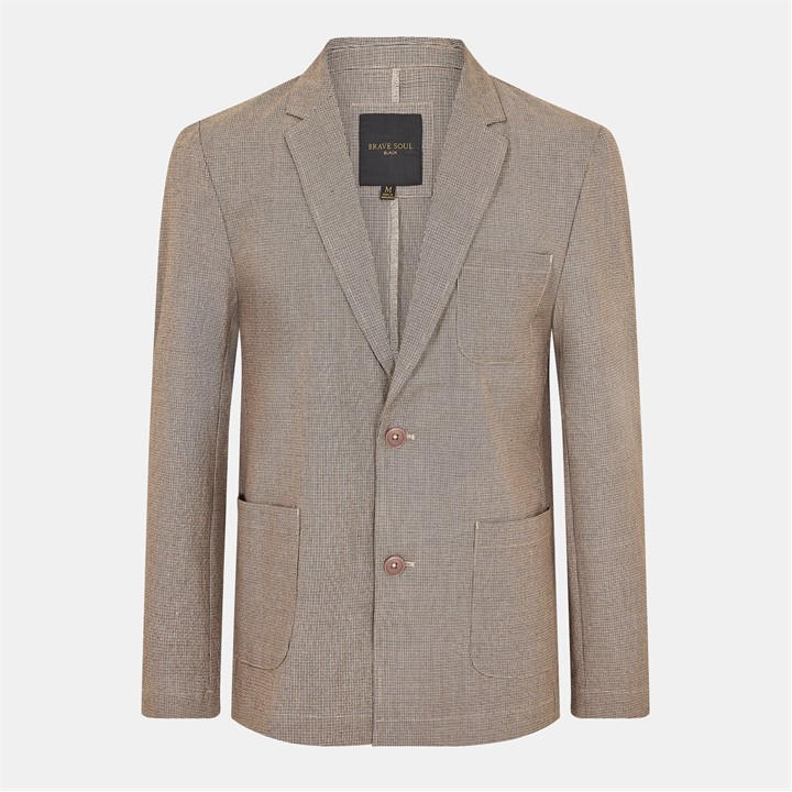 Brave Soul Men's Grey Two Button Blazer Small