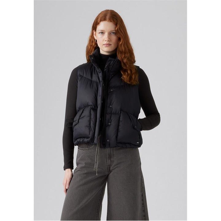 Levi's Levis Western Bubble Waistcoat Celebrat In Black