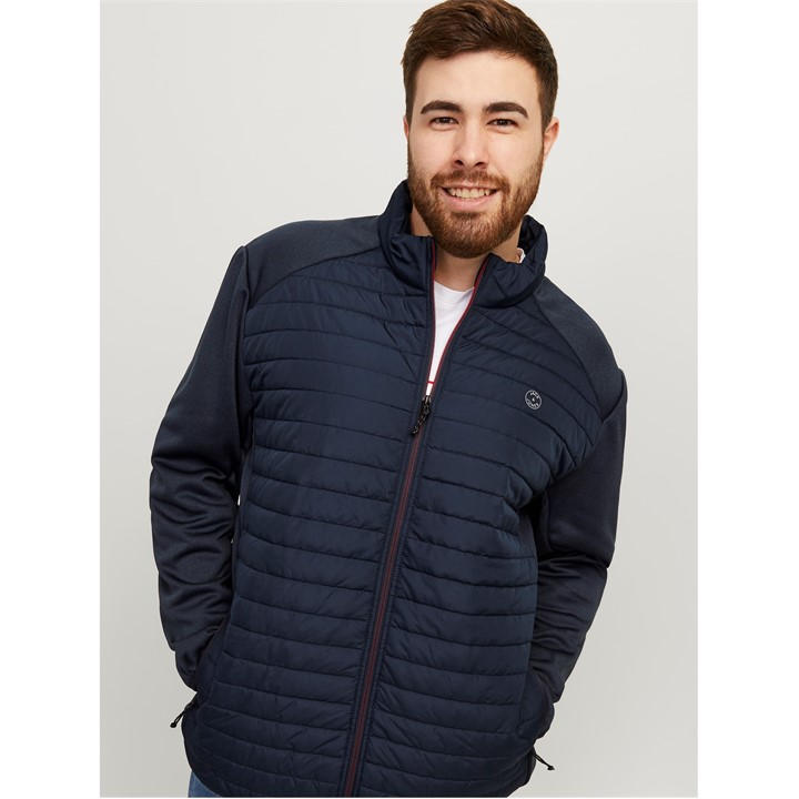 Jack And Jones Men's Blue + Quilt Jkt 2XL