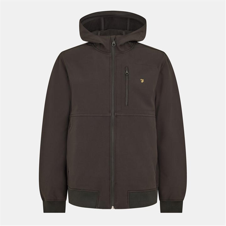 Farah Men's Black Rudd Sftshll Extra Large