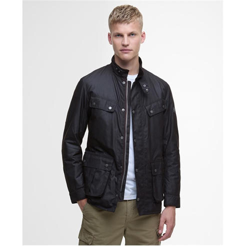Barbour International - Men's Duke Water Resistant Windproof Cotton Long Sleeve Wax Jacket