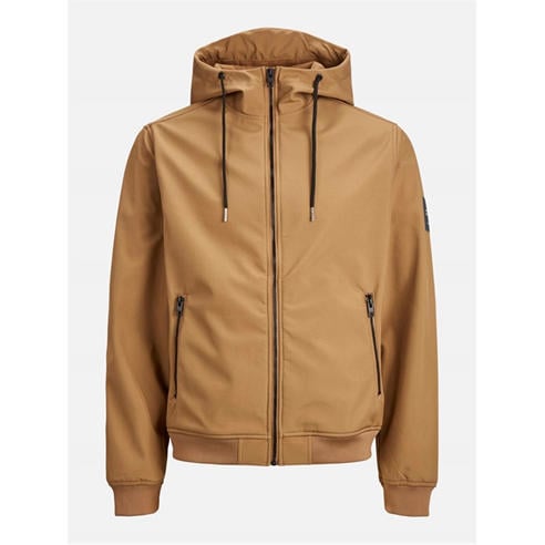 Jack and Jones - Men's Zipped Hooded Softshell Jacket