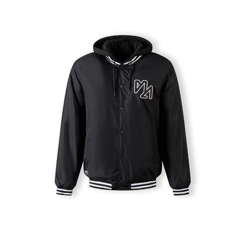 Minoti - Men baseball style jacket detachable hood black