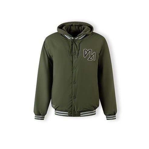 Minoti - Men baseball style jacket detachable hood khaki