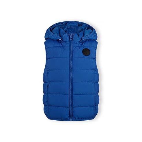 Minoti - Boys padded gilet with detachable hood cobalt blue