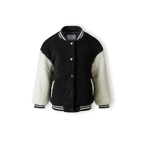 Minoti - Girls baseball jacket with snap closure black