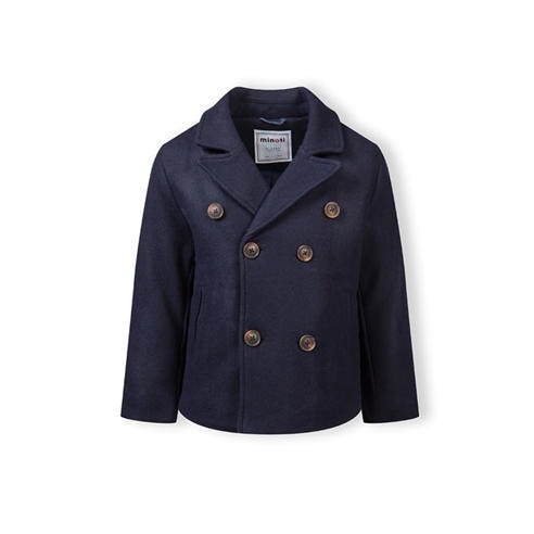 Minoti - Boys coat double breasted with lapel navy