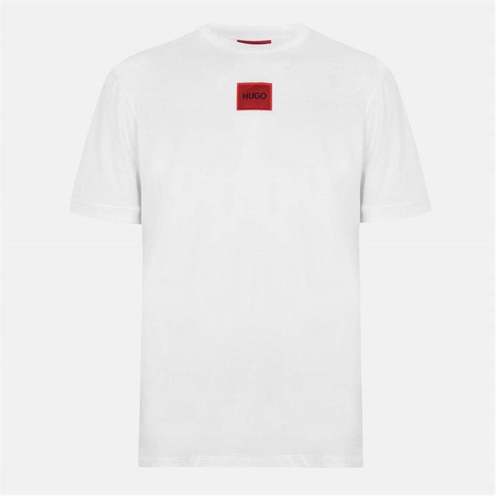 Black 001 - Hugo - Mens HUGO Diragolino Contemporary T-Shirt with Logo Detail