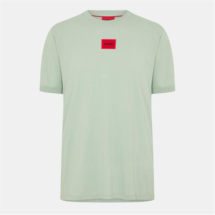 Black 001 - Hugo - Mens HUGO Diragolino Contemporary T-Shirt with Logo Detail