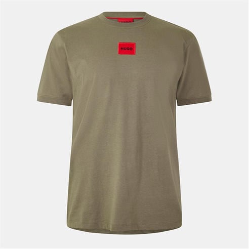 Hugo - Mens HUGO Diragolino Contemporary T-Shirt with Logo Detail