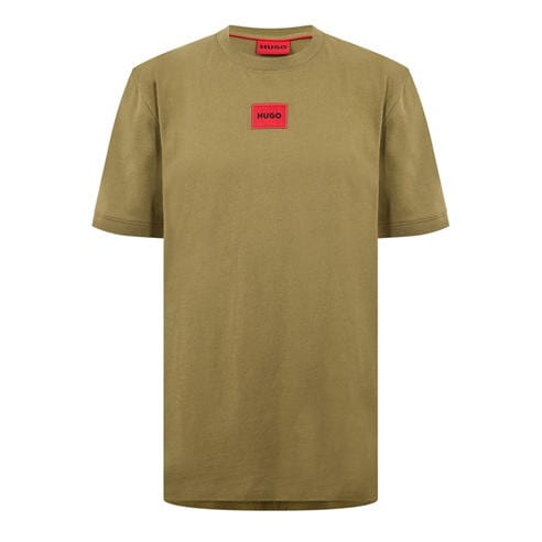 Hugo - Mens HUGO Diragolino Contemporary T-Shirt with Logo Detail