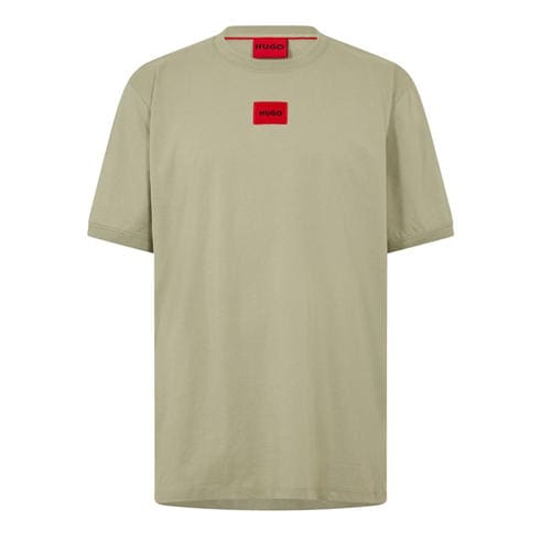 Hugo - Mens HUGO Diragolino Contemporary T-Shirt with Logo Detail