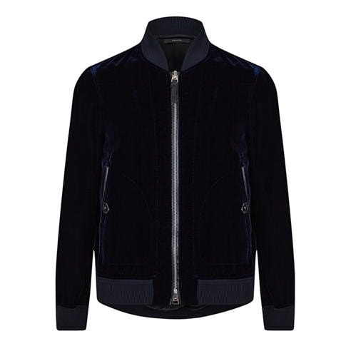 TOM FORD - Men's  Velvet Zip Collar Bomber Jacket