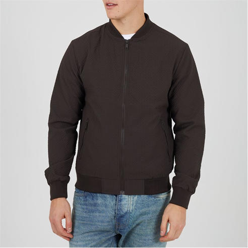 Brave Soul - Men's Seersucker Bomber Jacket