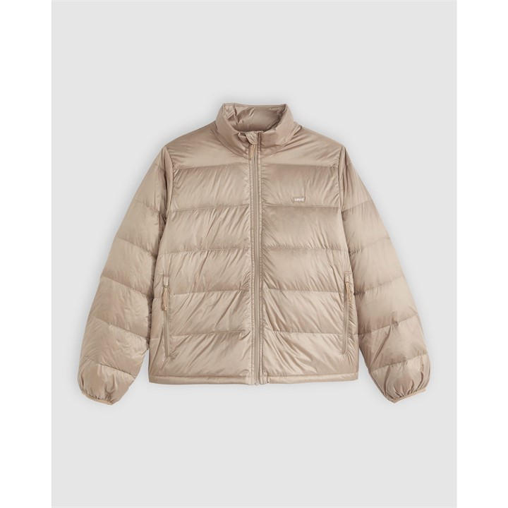 Levis Women's Beige Polly Packable Dwn Jckt Caviar Size 8