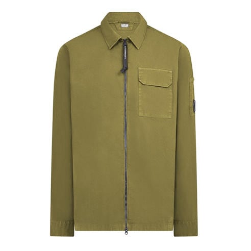 CP COMPANY - Men's Gabardine Lens Cotton Long Sleeve Overshirt