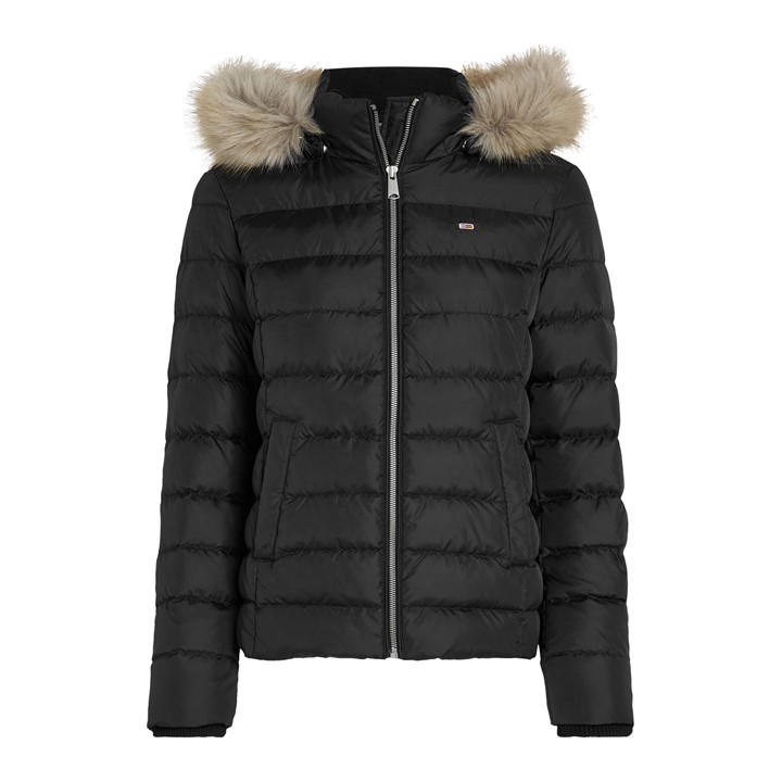 Tommy Jeans Puffer Jacket In Black