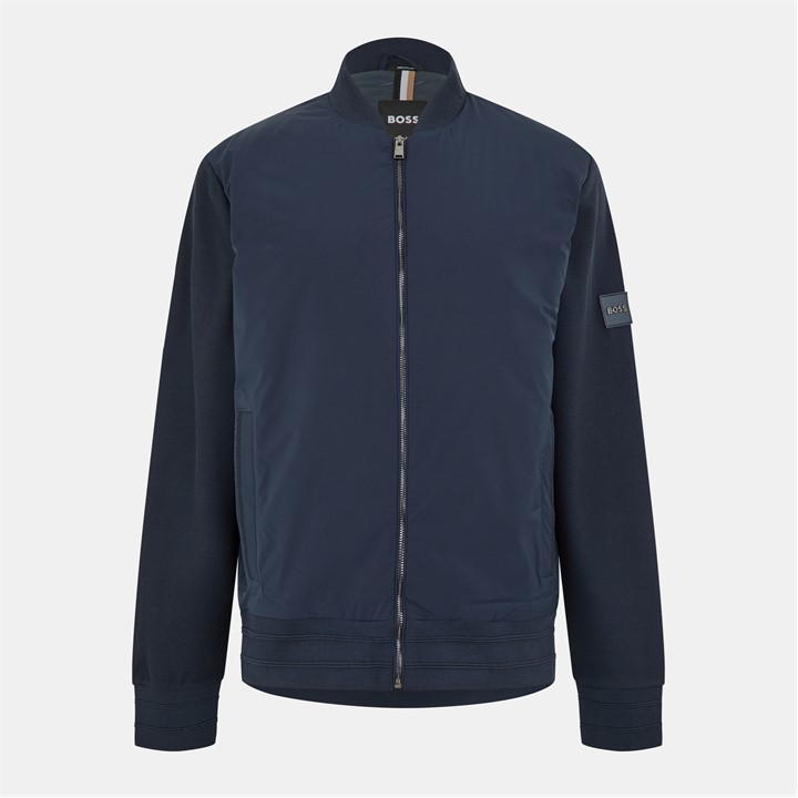 EMPORIO ARMANI MEN'S SKILES ZIP SWEATSHIRT WITH PADDED YOKE