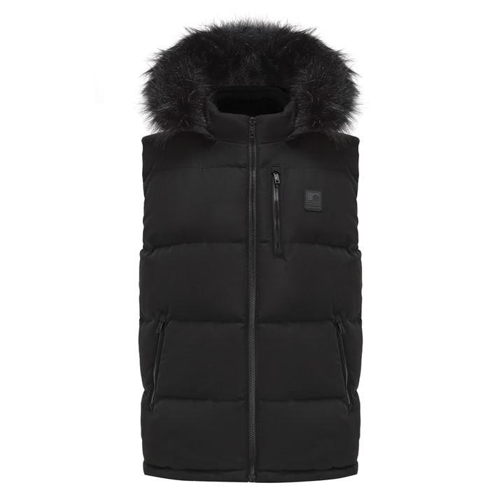 Soulcal Men's Black 2 Zip Gilet 3XL