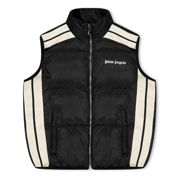 Palm Angels Unisex Kids Black Logo Gilet Juniors Size 9