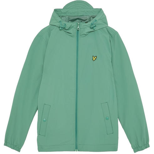 Lyle and Scott - Men's Zip Through Cotton Wind Resistant Long Sleeve Hooded Rain Anorak