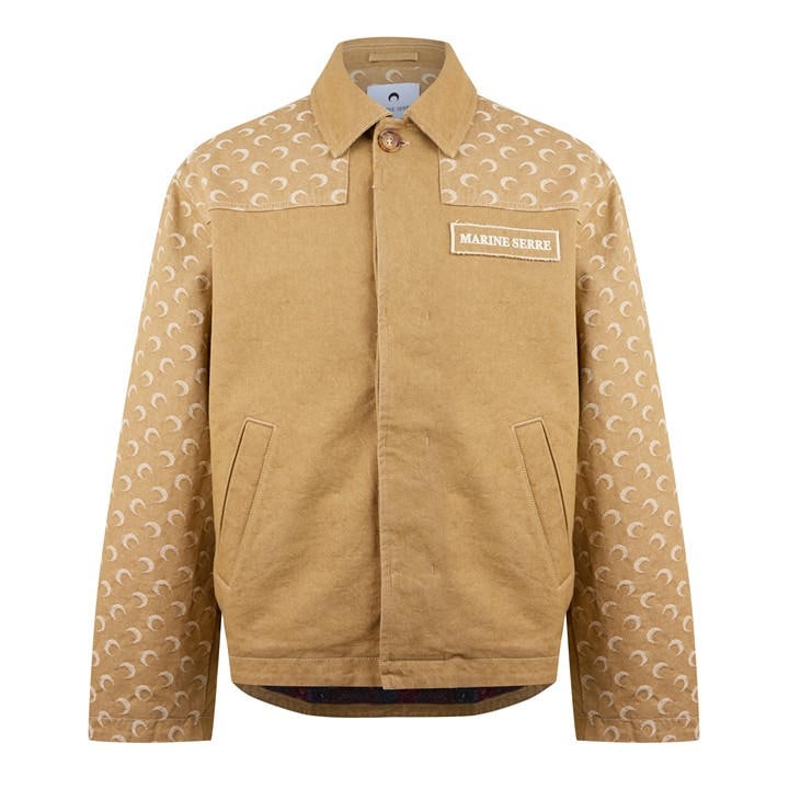 MARINE SERRE OON JACQUARD TWILL WORKWEAR JACKET