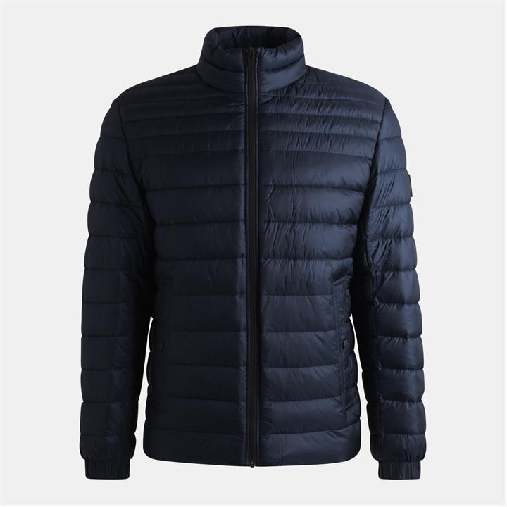 HUGO BOSS MEN'S LOGO BADGE PADDED WATER-REPELLENT JACKET
