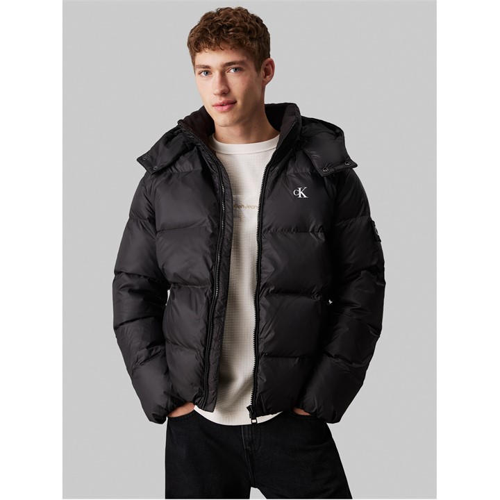 Calvin Klein Jeans Men's Black Down Puffer Jacket 2XL