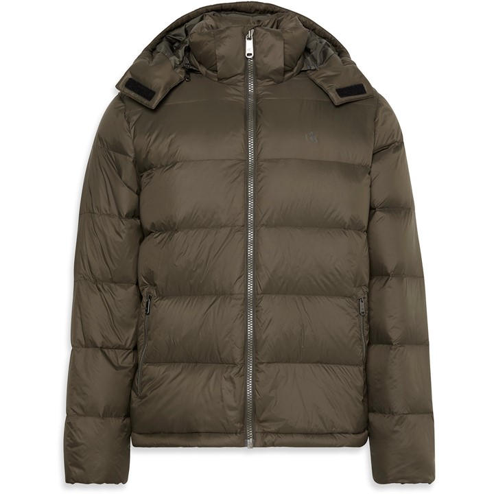 Calvin Klein Jeans Men's Brown Down Puffer Jacket Medium