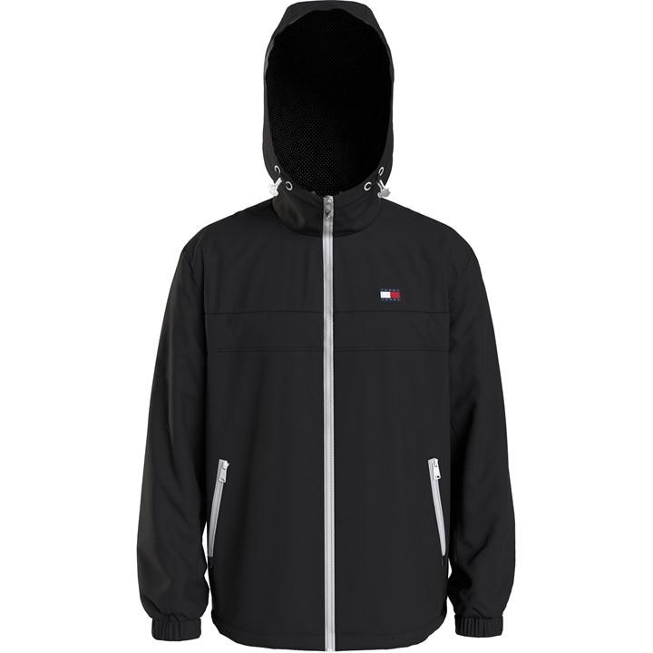 Tommy Jeans Men's Black Chicago Windbreaker Extra Large