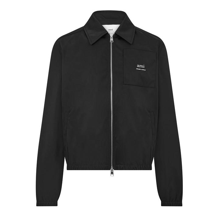 AMI ALEXANDRE MATTIUSSI MI TEXT ZIP JACKET