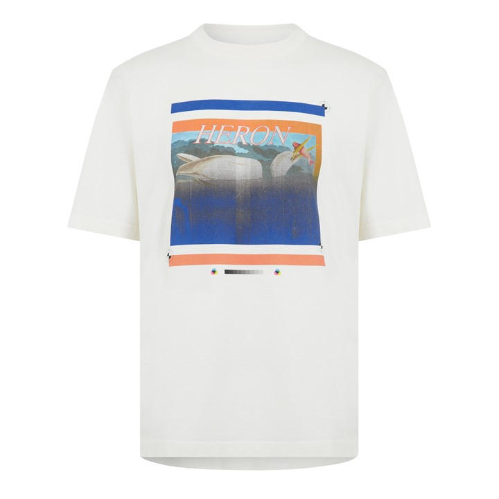 HERON PRESTON MISPRINTED GRAPHIC T-SHIRT