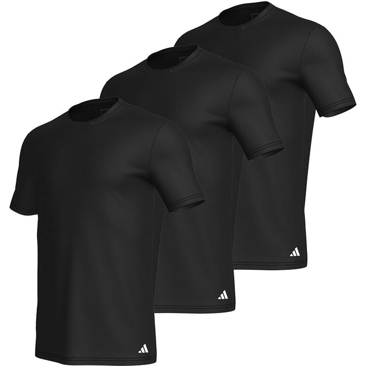 Adidas Men's Black 3Pk T-Shirts Small