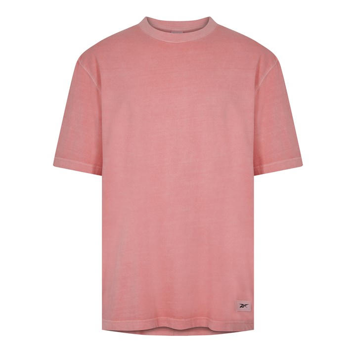 Reebok Men's Pink Classics Natural Dye T-Shirt Extra Small
