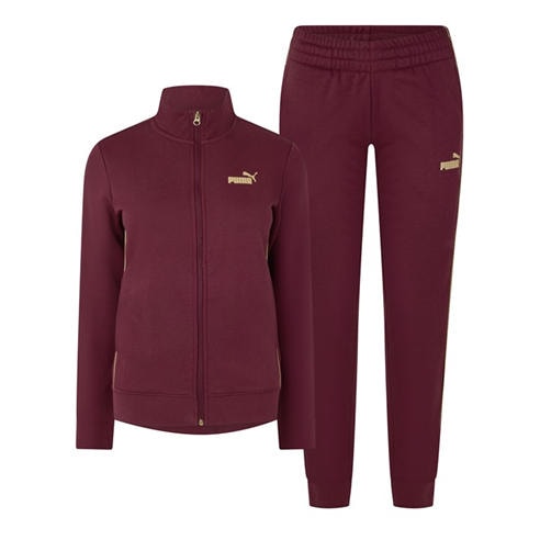 Puma - Women's Textured Foil Logo Full Zip Fleece Tracksuit
