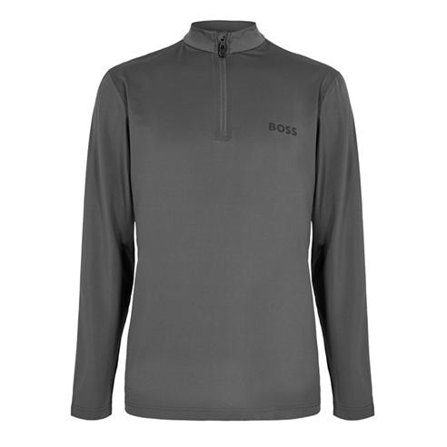 Boss - Men's  Green 1/4 Zip Performance Tracksuit Top
