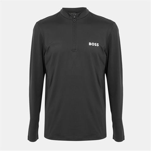 Boss - Men's  Green 1/4 Zip Performance Tracksuit Top